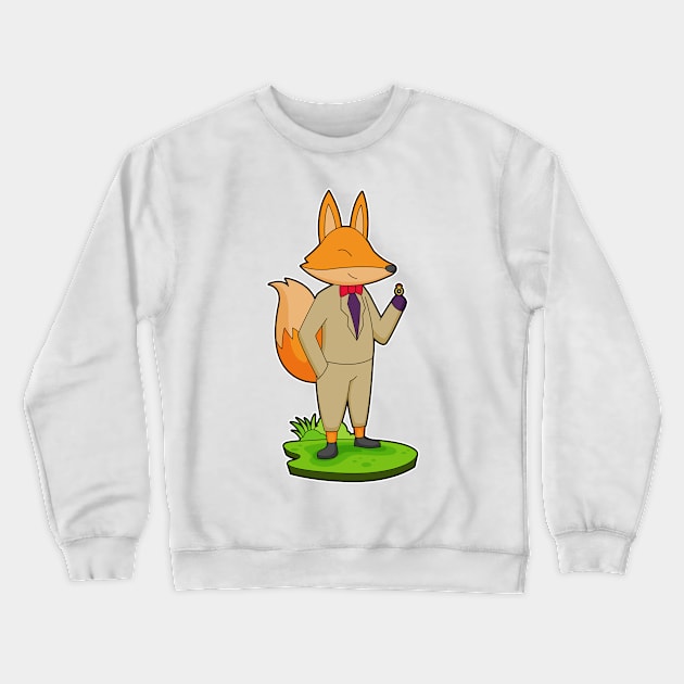 Fox Groom Ring Wedding Crewneck Sweatshirt by Markus Schnabel